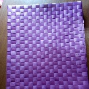 Purple Plastic Woven Placemat Set of 8